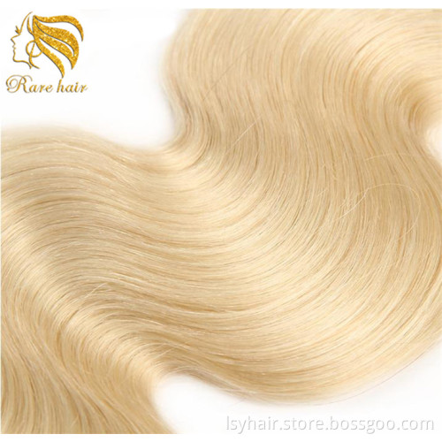 613 Raw Remy Virgin Hair 13X6 Frontal Transparent Swiss Lace Closure With Bundles